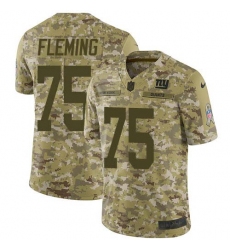 Nike New York Giants #75 Cameron Fleming Camo Men's Stitched NFL Limited 2018 Salute To Service Jersey