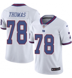 Men's New York Giants #78 Andrew Thomas White Stitched NFL Limited Rush Jersey