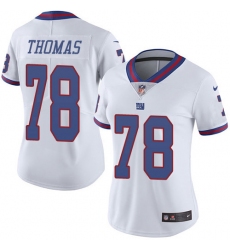 Women's New York Giants #78 Andrew Thomas White Stitched NFL Limited Rush Jersey