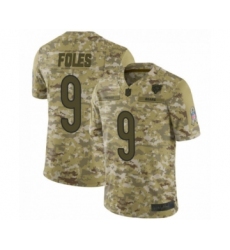 Youth Chicago Bears #9 Nick Foles 2018 Salute to Service Camo Limited Jersey