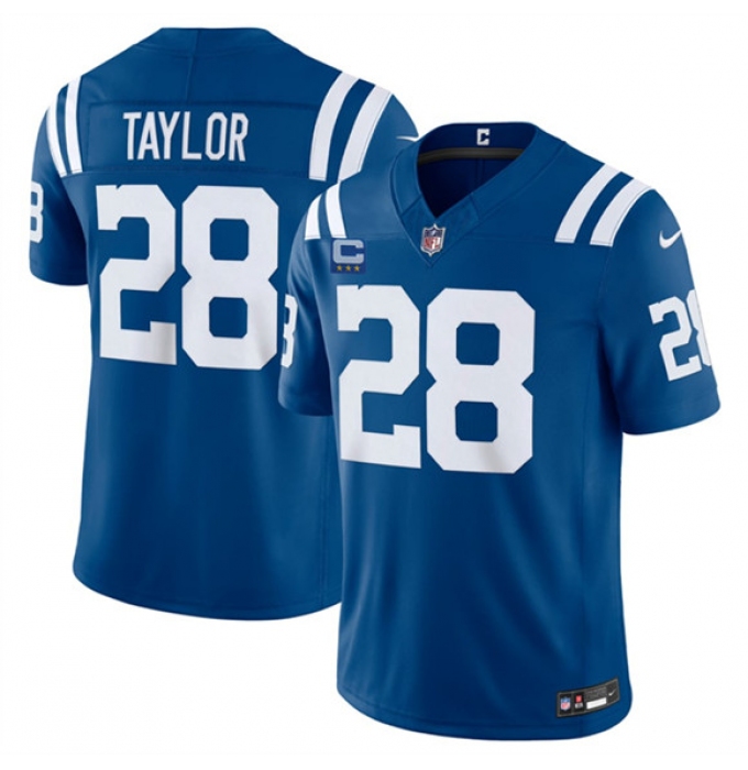 Men's Indianapolis Colts #28 Jonathan Taylor Blue 2026 F.U.S.E. With 4-Star C Limited Football Stitched Jersey