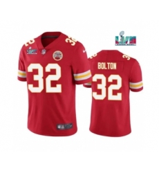 Men's Kansas City Chiefs #32 Nick Bolton Red Super Bowl LVII Patch Vapor Untouchable Limited Stitched Jersey