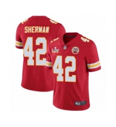 Men's  Kansas City Chiefs #42 Anthony Sherman Red 2021 Super Bowl LV Jersey