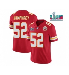 Men’s Kansas City Chiefs #52 Creed Humphrey Red Super Bowl LVII Patch Vapor Untouchable Limited Stitched Jersey