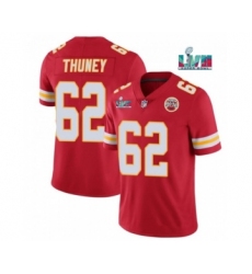 Men’s Kansas City Chiefs #62 Joe Thuney Red Super Bowl LVII Patch Vapor Untouchable Limited Stitched Jersey