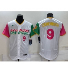 Men's San Diego Padres #9 Jake Cronenworth White Number 2022 City Connect Flex Base Stitched Jersey