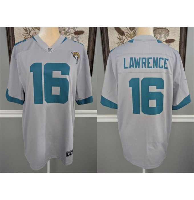 Men's Jacksonville Jaguars #16 Trevor Lawrence White Football Stitched Jersey