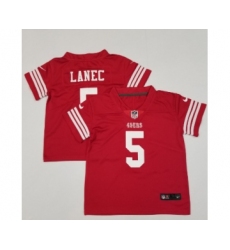 Toddler San Francisco 49ers #5 Trey Lance Limited Red Vapor Stitched Jersey