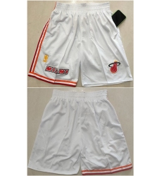 Men's Miami Heat White Shorts