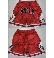 Men's Chicago Bulls Red Shorts (Run Small)
