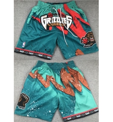 Men's Memphis Grizzlies Aqua Shorts (Run Small)