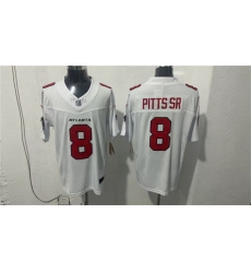 Men's Atlanta Falcons #8 Kyle Pitts Sr. White 2026 New F.U.S.E. Vapor Untouchable Limited Football Stitched Jersey