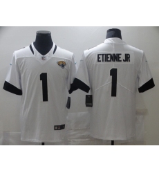 Men's Jacksonville Jaguars #1 Travis Etienne Jr. White Nike 2021 Alternate Limited Jersey