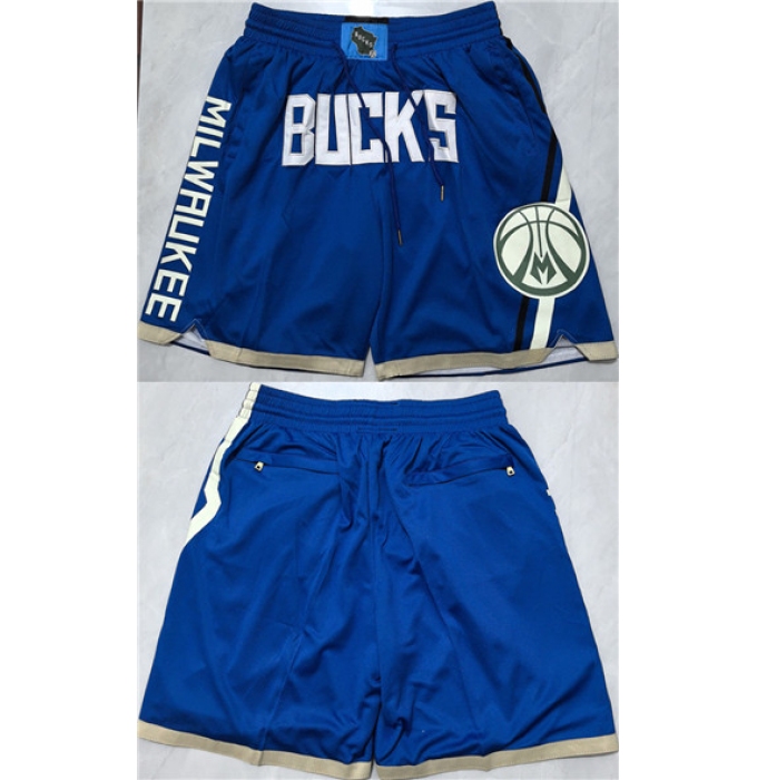 Men's Milwaukee Bucks Royal Shorts (Run Small)