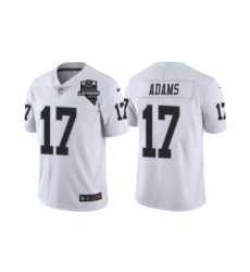 Men's Las Vegas Raiders #17 Davante Adams White With 2020 Inaugural Season Patch Vapor Limited Stitched Jersey