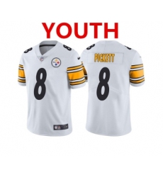 Youth Pittsburgh Steelers #8 Kenny Pickett 2022 White Vapor Untouchable Limited Stitched Jersey