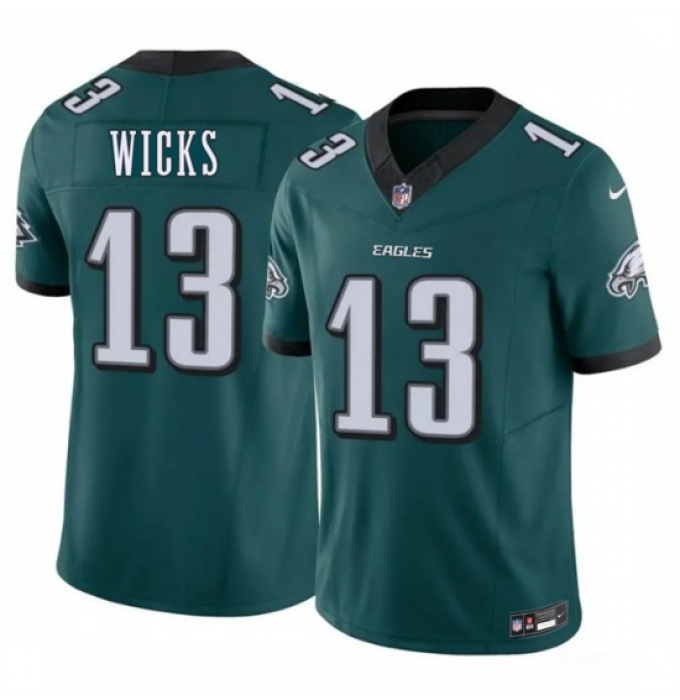 Men's Philadelphia Eagles #13 Dontayvion Wicks Green 2026 F.U.S.E. Vapor Untouchable Limited Football Stitched Jersey