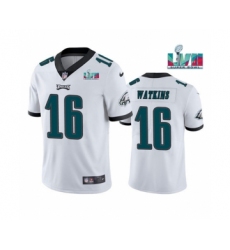 Men's Philadelphia Eagles #16 Quez Watkins White Super Bowl LVII Vapor Untouchable Limited Stitched Jersey