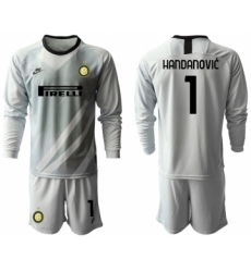 2020-21 Inter Milan gray goalkeeper 1# HANDANOVIC long sleeve soccer jerseys