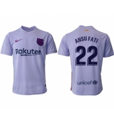 Men 2021-2022 Club Barcelona away aaa version purple 22 Soccer Jersey