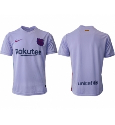 Men 2021-2022 Club Barcelona away aaa version purple blank Soccer Jersey