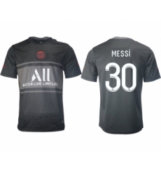 Men 2021-2022 Club Paris St German Second away aaa version black 30 Soccer Jersey