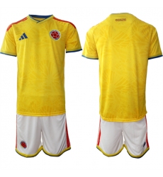 Men's Colombia Team Custom Yellow 2025-26 Home Soccer Jersey Suit