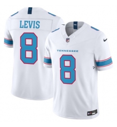 Men's Tennessee Titans #8 Will Levis White 2026 F.U.S.E. Vapor Limited Stitched Football Jersey