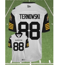 CFL Hamilton tiger cats #88 TERNOWSKI Crested Away White Jersey
