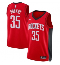 Men's Houston Rockets #35 Kevin Durant Red Icon Edition Stitched Jersey