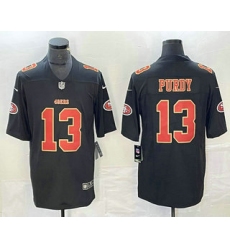 Men's San Francisco 49ers #13 Brock Purdy Black Red 2021 Vapor Untouchable Stitched Limited Jersey