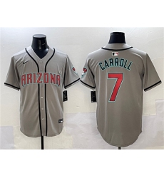 Men's Arizona Diamondbacks #7 Corbin Carroll Gray Limited Stitched Baseball Jersey