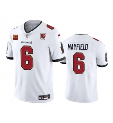 Men's Tampa Bay Buccaneers #6 Baker Mayfield White 2025 50th Anniversary And 4-Star C Vapor Untouchable Limited Football Stitched Jersey