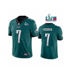 Men's Philadelphia Eagles #7 Haason Reddick Green Super Bowl LVII Patch Vapor Untouchable Limited Stitched Jersey