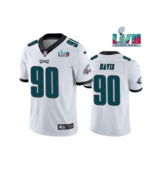 Men's Nike Philadelphia Eagles #90 Jordan Davis White Super Bowl LVII Vapor Untouchable Limited Stitched Jersey