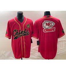 Men's Nike Kansas City Chiefs Red Cool Base Stitched Baseball Jersey