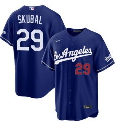Men's Los Angeles Dodgers #29 Tarik Skubal Royal Alternate Stadium Stitched Baseball Jersey