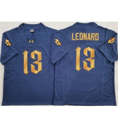 Men's Notre Dame Fighting Irish #13 Riley Leonard Navy Blue 2025 F.U.S.E. Limited Stitched Jersey