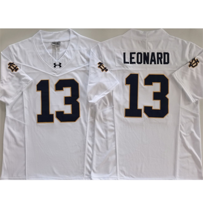 Men's Notre Dame Fighting Irish #13 Riley Leonard White 2024 F.U.S.E. Limited Stitched Jersey