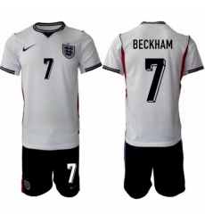 England FIFA World Cup 2026 White Soccer Jersey David Beckham #7