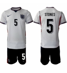 England FIFA World Cup 2026 White Soccer Jersey John Stones #5