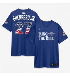 Men's American League #27 Vladimir Guerrero Jr. Blue 2026 All-Star Game Name & Number T-Shirt