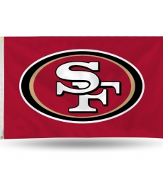 2Pcs NFL San Francisco 49ers flag Standard 3' x 5' Banner Flag Single Sided - Indoor or Outdoor - Home Décor