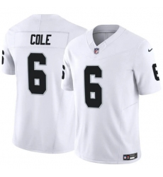 Men's Las Vegas Raiders #6 A.J. Cole White 2025 F.U.S.E. Vapor Untouchable Limited Football Stitched Jersey