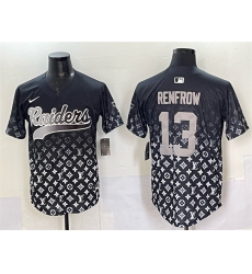 Men's Las Vegas Raiders #13 Hunter Renfrow Black Limited Stitched Baseball Jersey