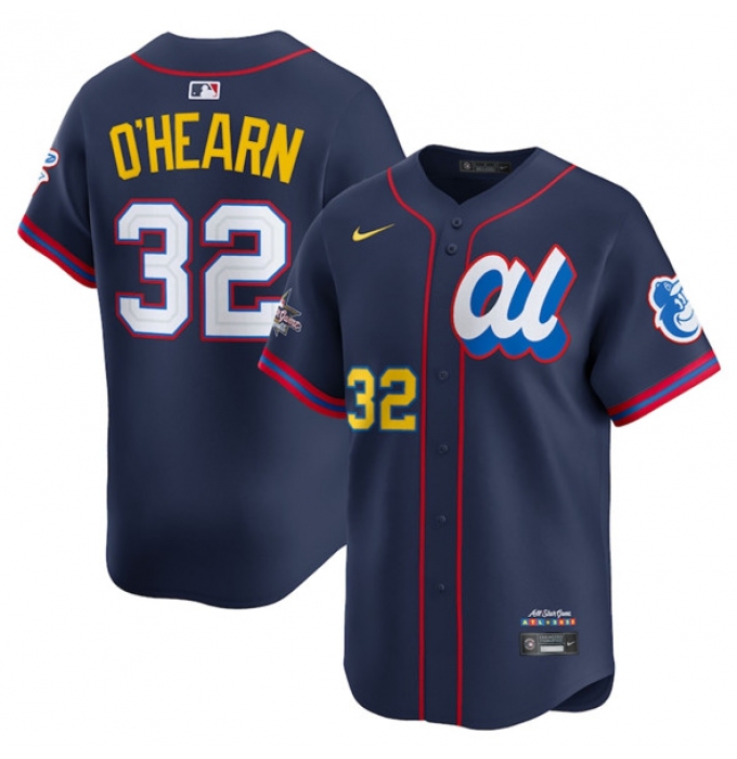 Men's American League #32 Ryan O'Hearn Navy 2025 All-Star Edition Limited Stitched Baseball Jersey