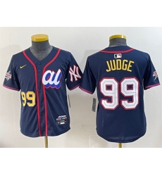 Youth American League #99 Aaron Judge Navy 2025 All-Star Edition Limited Stitched Baseball Jersey