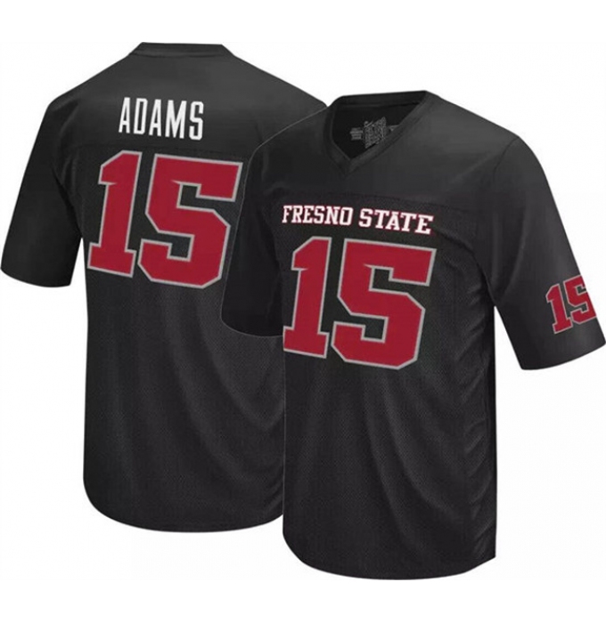 Men's Fresno State Bulldogs #15 Davante Adams Black Stitched Game Jersey