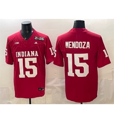 Men's Indiana Hoosiers #15 Fernando Mendoza Red F.U.S.E. 2026 Patch Stitched Basketball Jersey