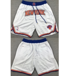 Mens New Yok Knicks White Shorts (Run Small)